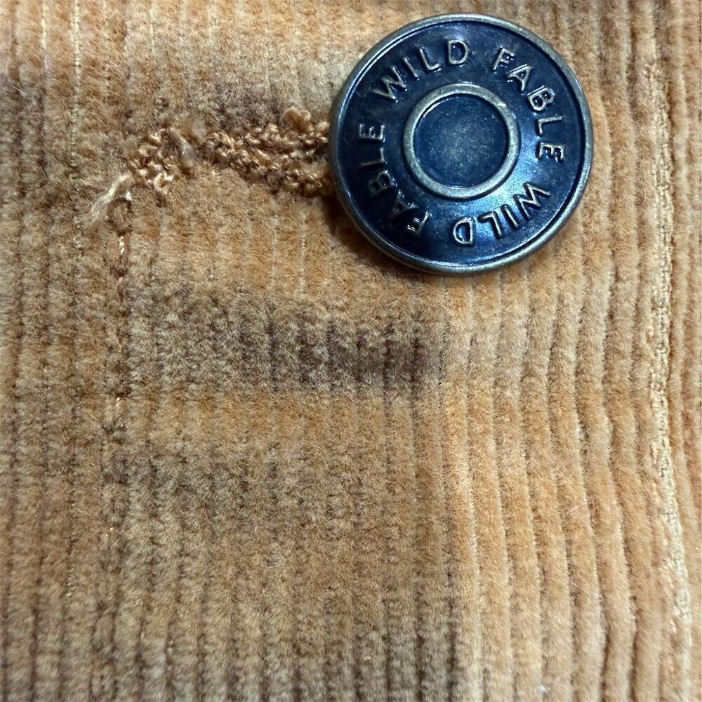 Wild Fable Women's Yellow Corduroy Button-Front Mini Skirt Size 00 - Picture 5 of 7